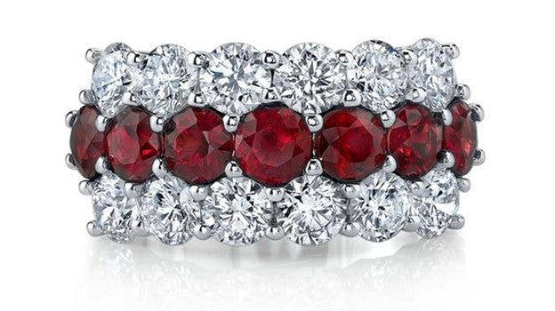McCaskill & Company Ruby and Diamond Band
