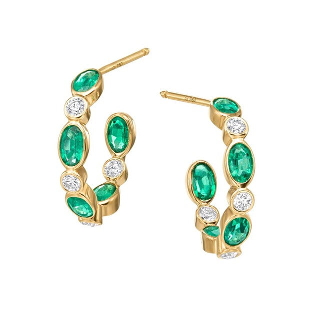 Gumuchian emerald and diamond earrings