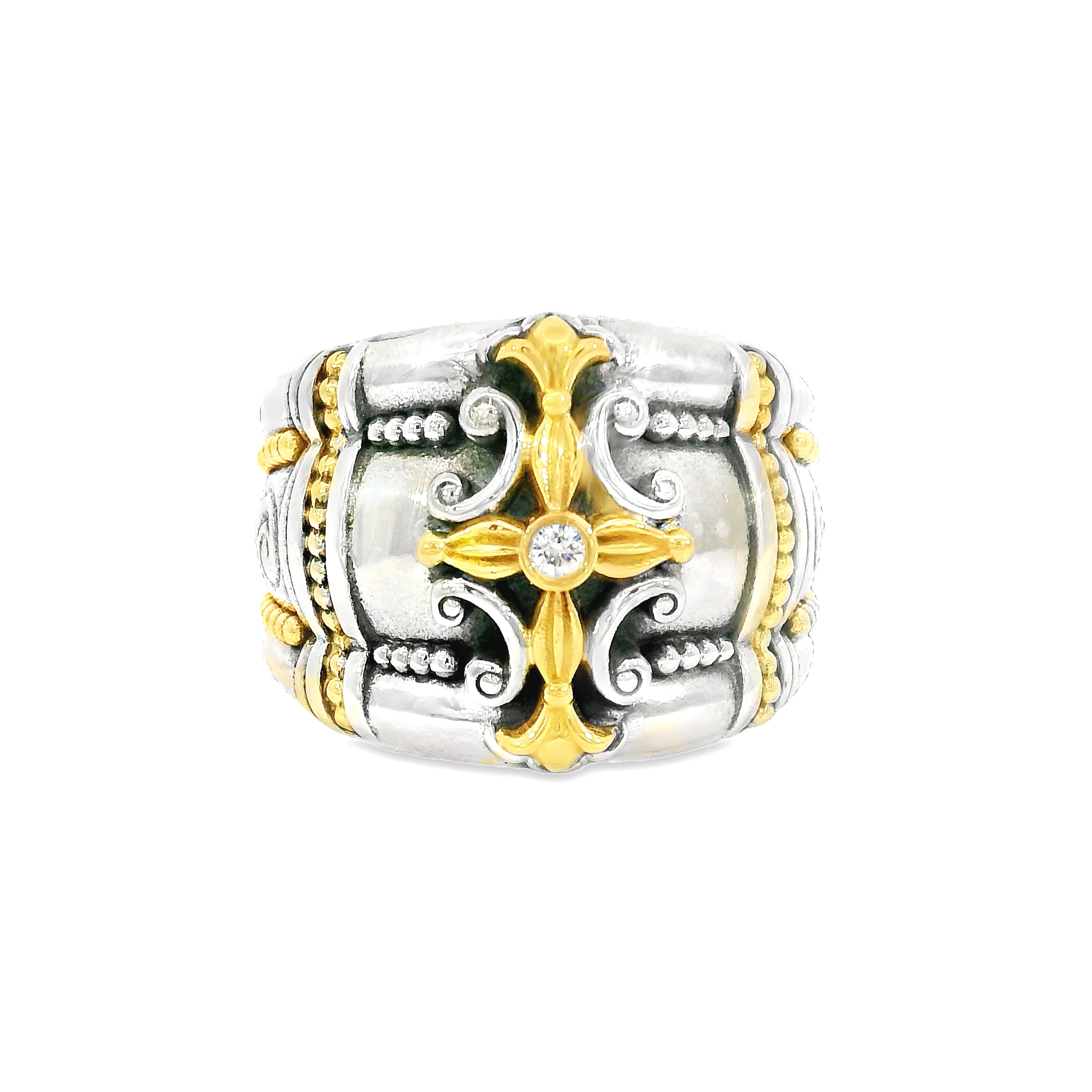 Konstantino - Diamonds, Sterling Silver and 18K Yellow Gold Ring