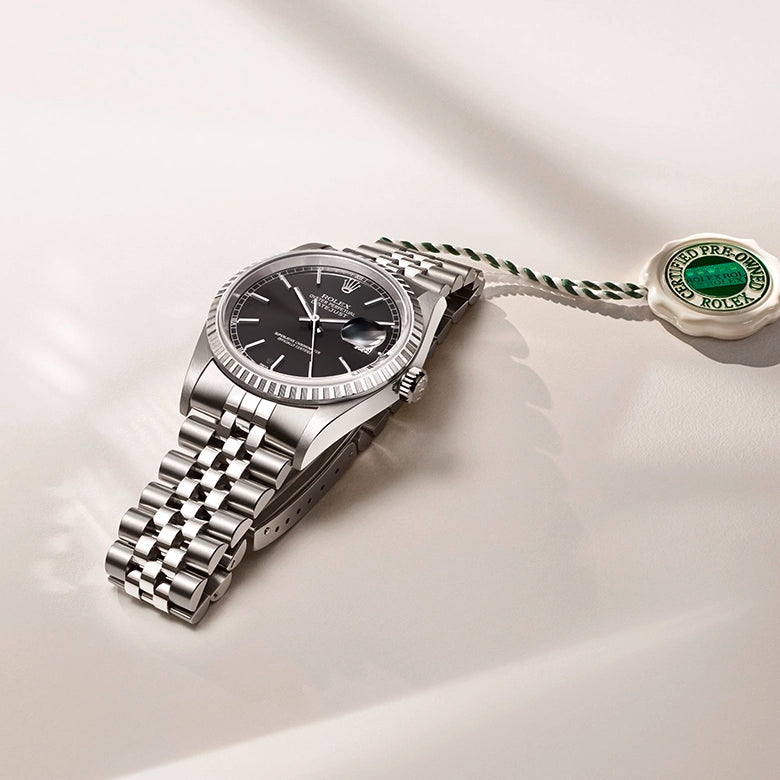 Close-up view of a Rolex timepiece