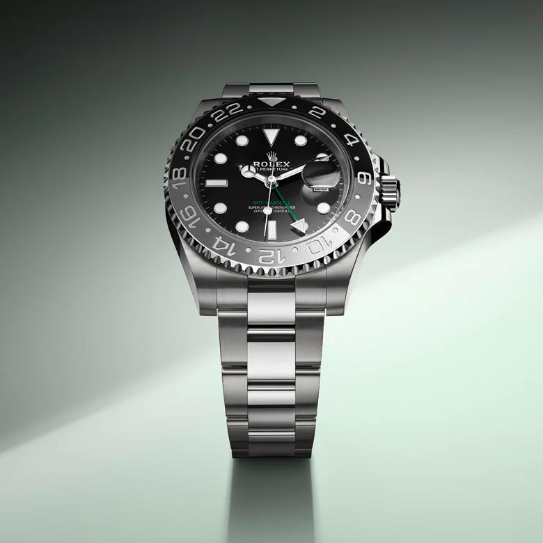 Close-up view of a Rolex timepiece