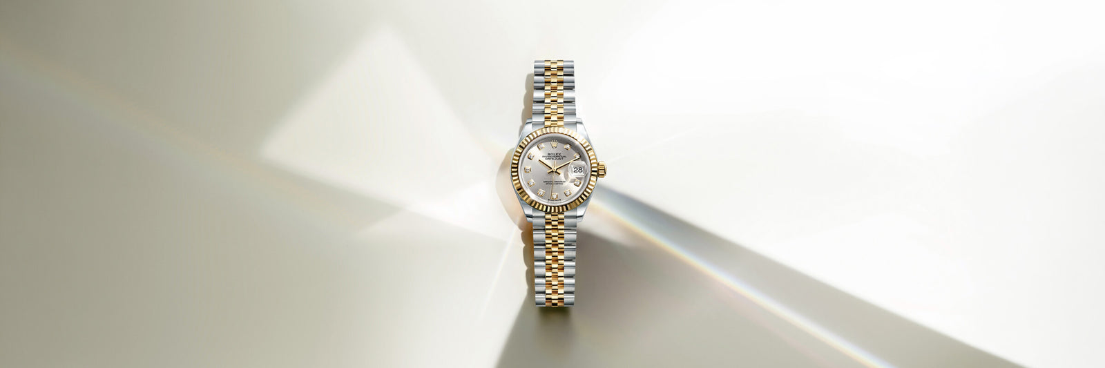 Close-up view of a Rolex timepiece