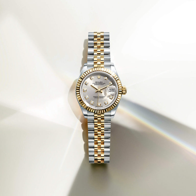 Close-up view of a Rolex timepiece