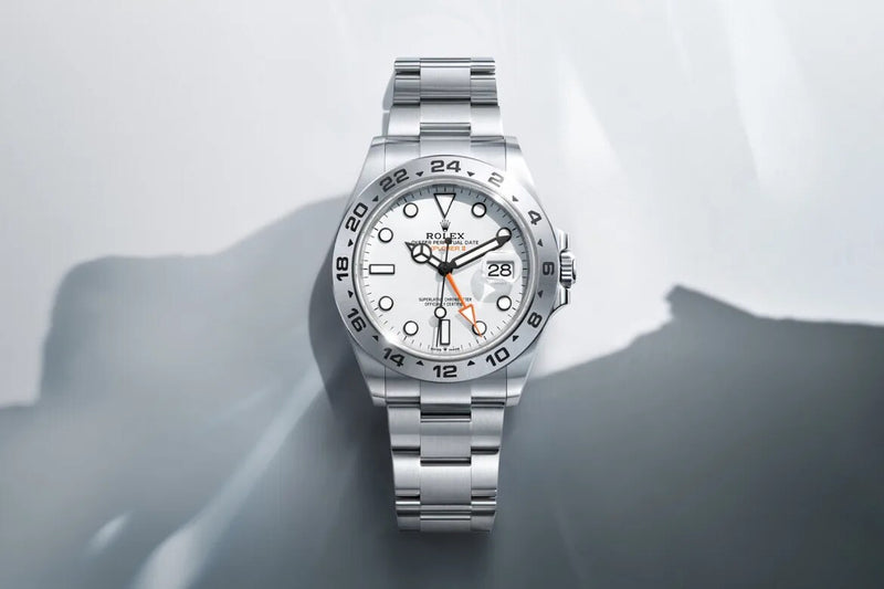Close-up view of a Rolex timepiece