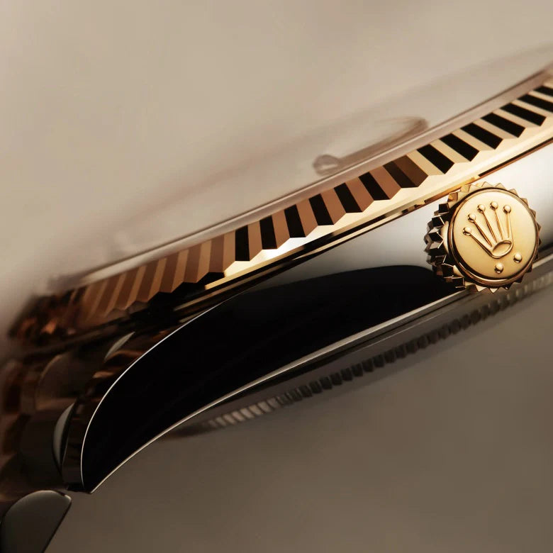 Close-up view of a Rolex timepiece