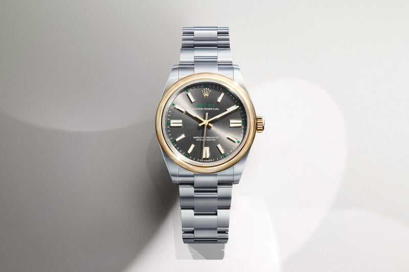 Close-up view of a Rolex timepiece