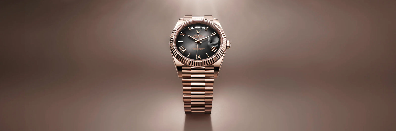 Close-up view of a Rolex timepiece