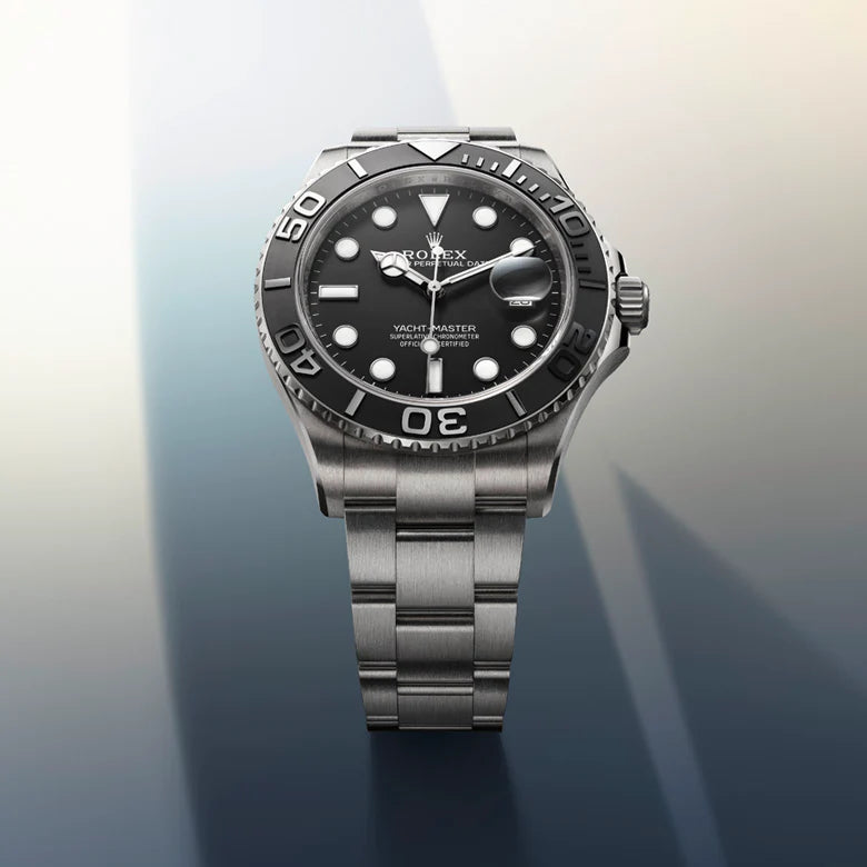 Close-up view of a Rolex timepiece