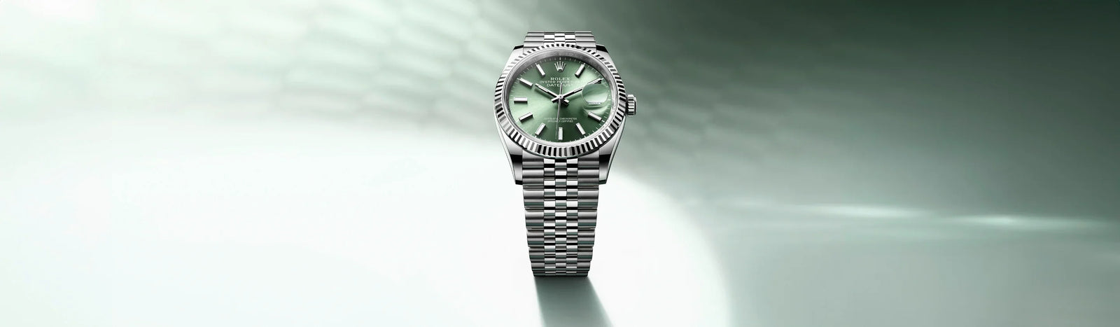 Close-up view of a Rolex timepiece