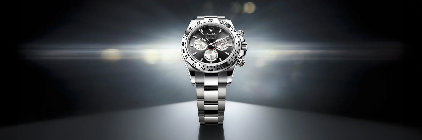 Close-up view of a Rolex timepiece